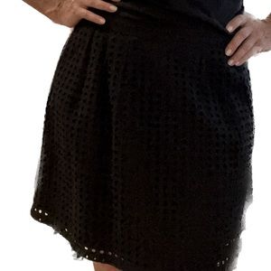 Banana republic black eyelet skirt, lined above the knee size 8 NWOT